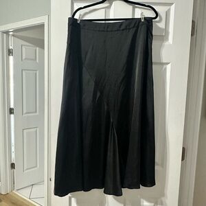 Black silk skirt
